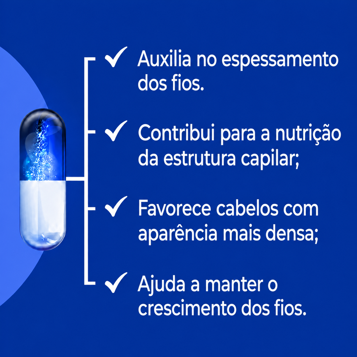 Composto Engrossador De Fios - 60 Cápsulas