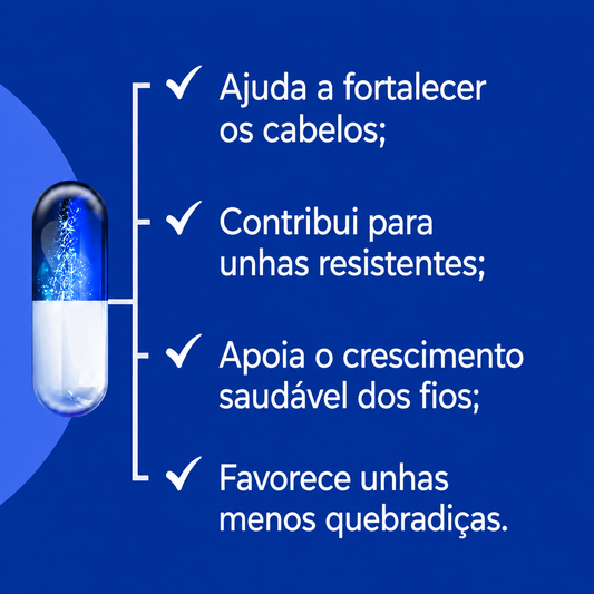 Vitaminas Crescimento Capilar 30Cáps + Esmalte fortalecedor 5ml