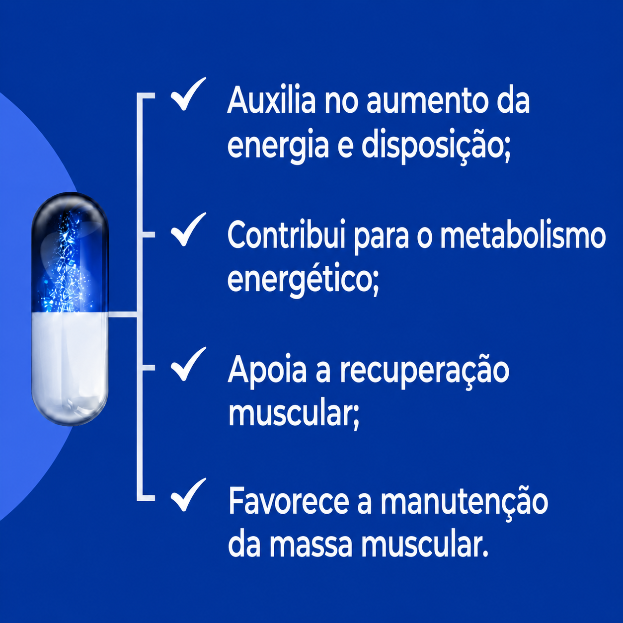 Composto para Homens 35 + (Energia + Termogênico + Massa Muscular) - 30 cáps