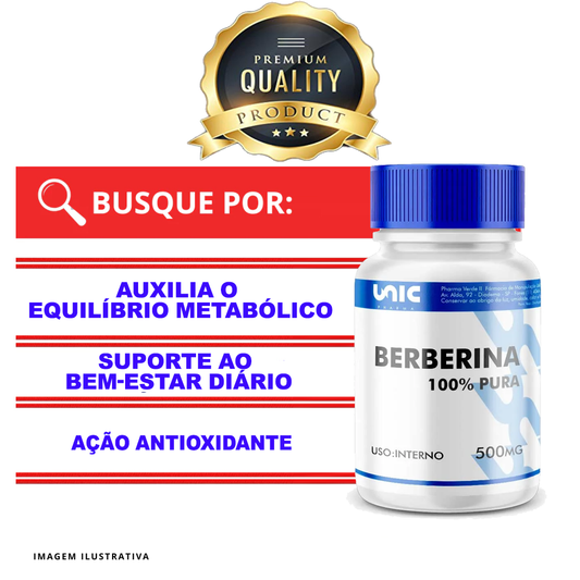 Berberina 500Mg - 60 Cápsulas