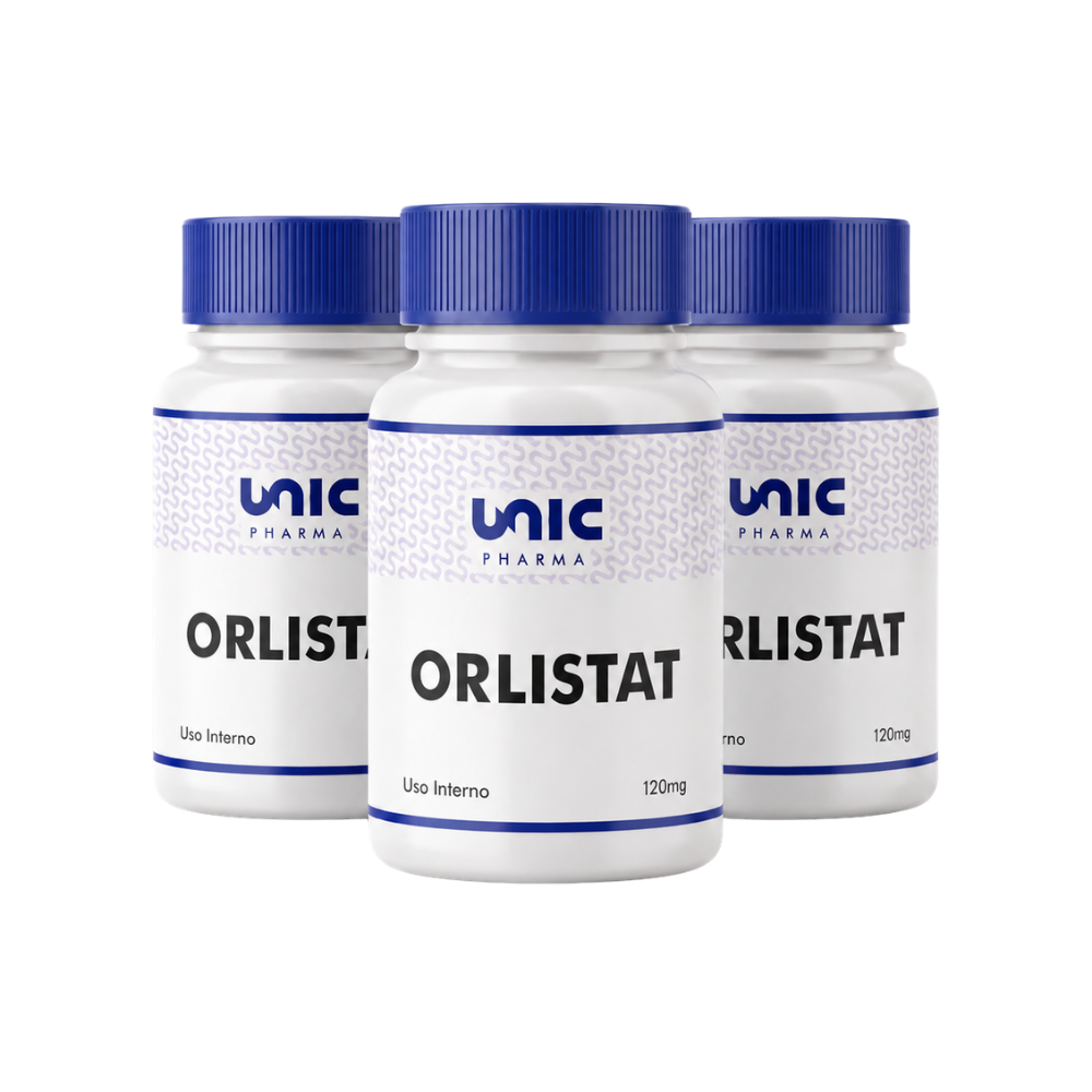 Combo 3 Potes com 60 cápsulas de Orlistates 120mg