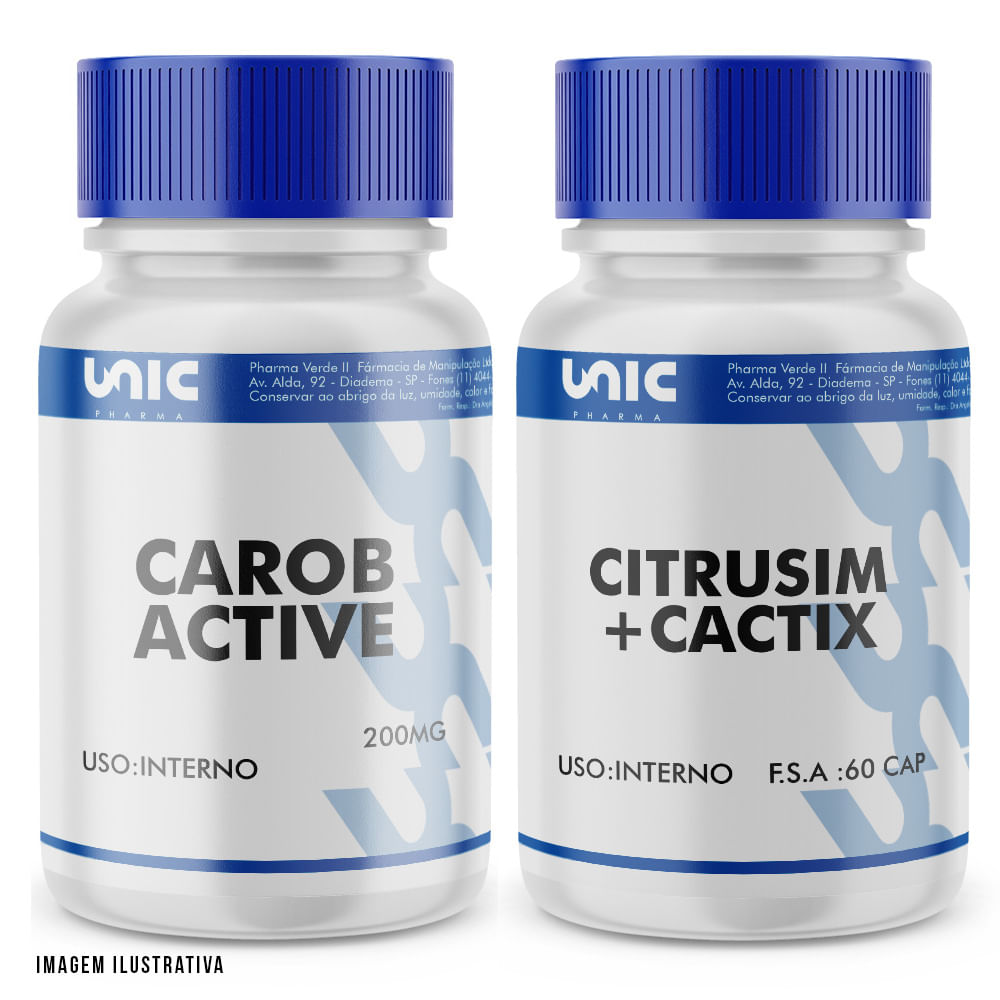 carob active 200mg + citrusim 300mg + cactix 500mg 60 doses