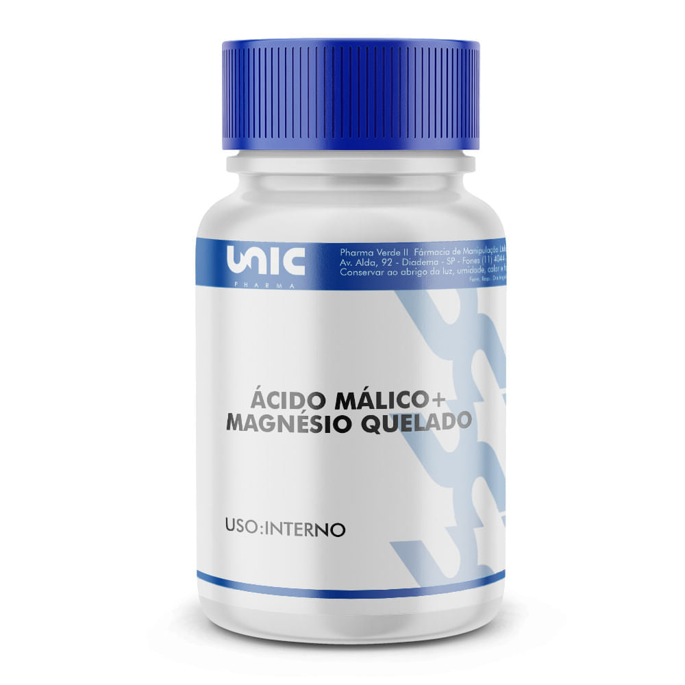 Ácido Málico 400Mg + Magnésio Quelado 180Mg - 90 Cápsulas