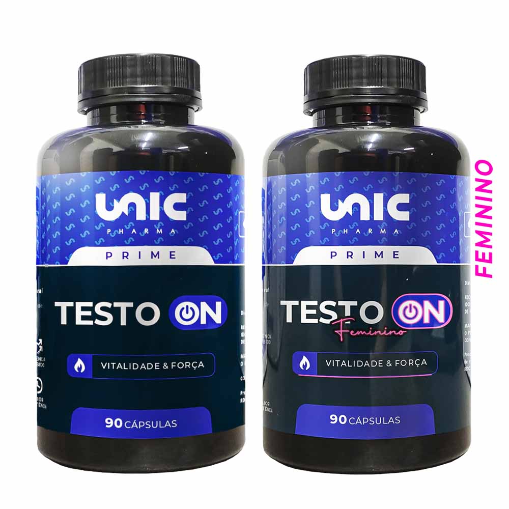 Kit Testo On - Masculino e Feminino 90 Cáps