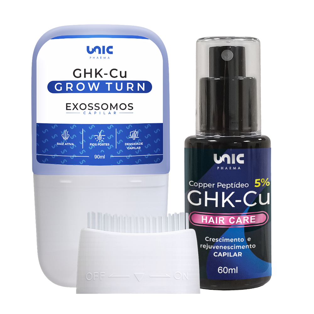 Kit GHK-Cu Grow Turn Exossomos mais Spray GHK-Cu Hair Care