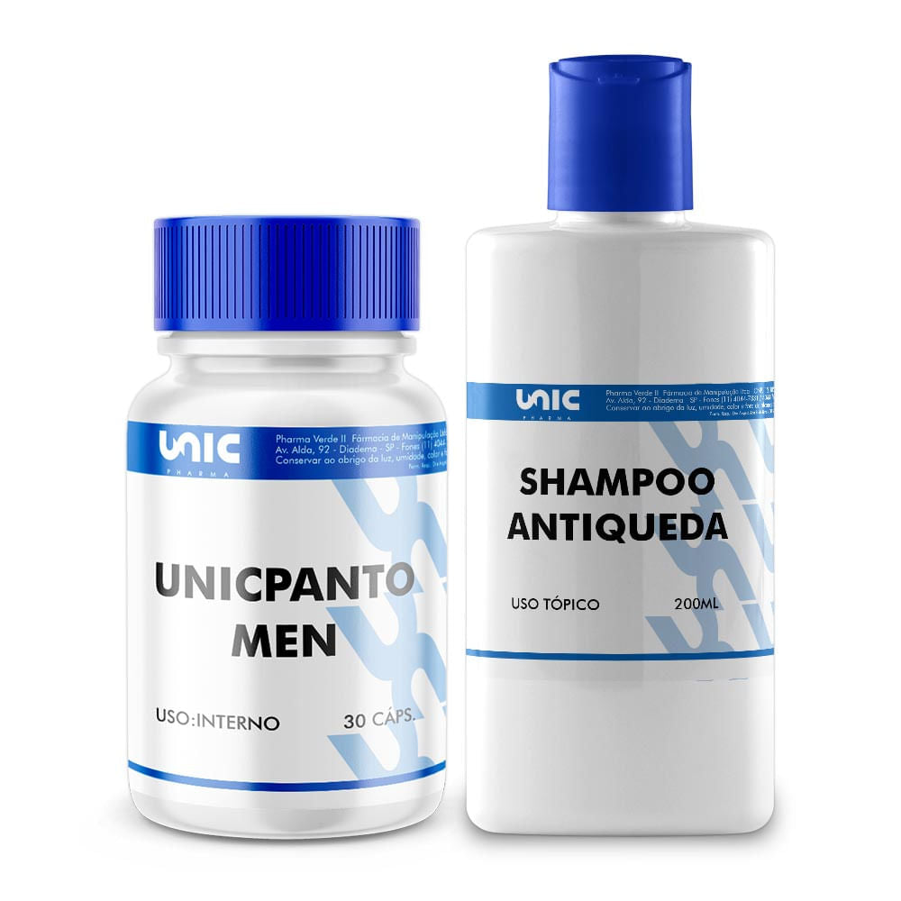 Kit Unicpanto-Men 30 Cápsulas + Shampoo Antiqueda - 200Ml