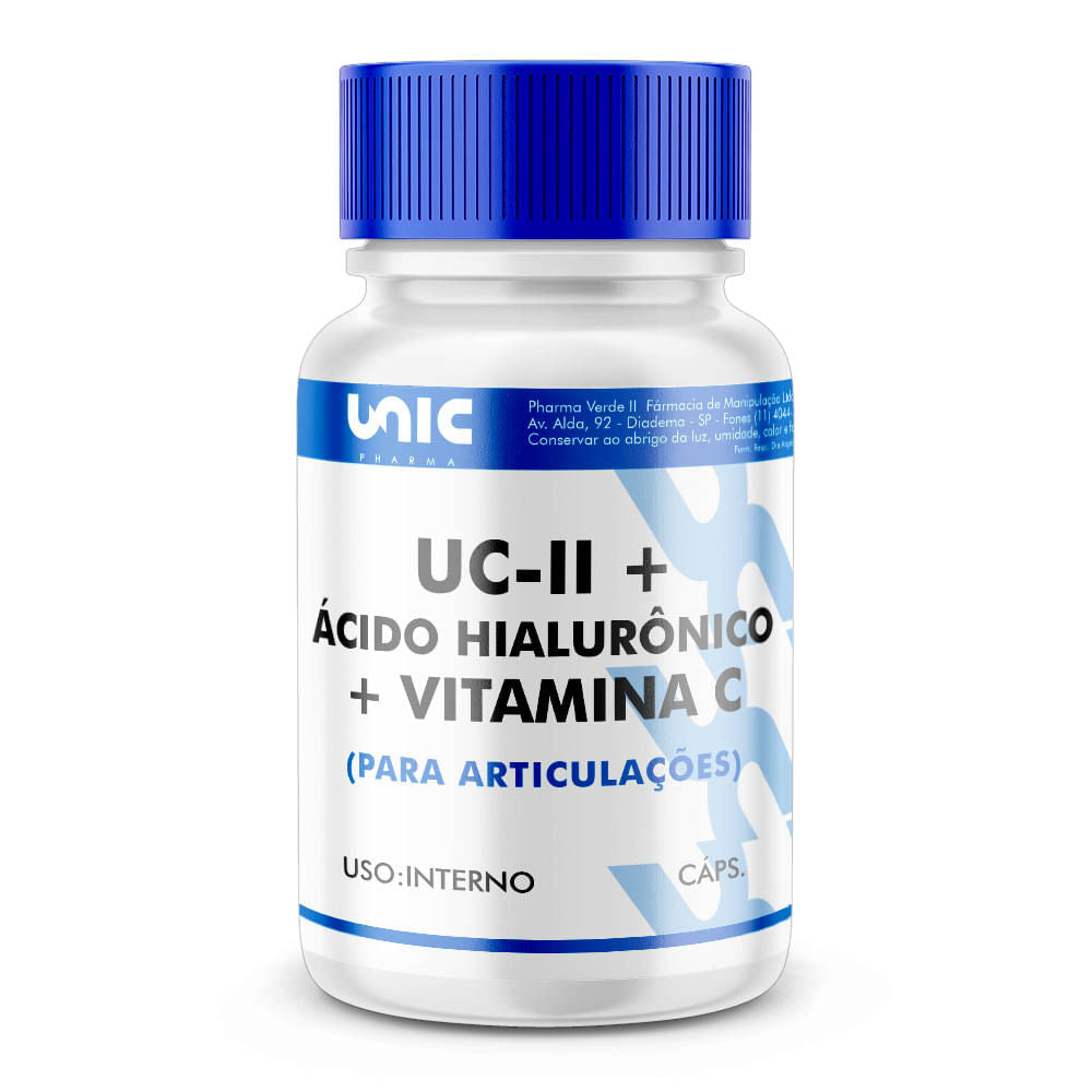 UC II + Ácido Hialurônico + Vit C (Para Articulação) - 30 cáps