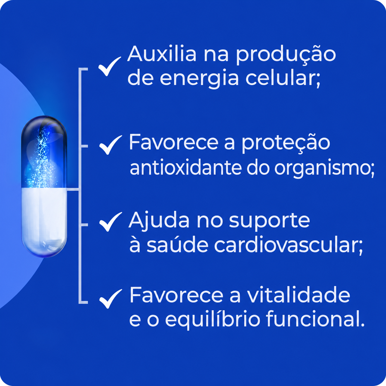 Ubiquinol Coenzima Q10 Ativa - 30 Cápsulas