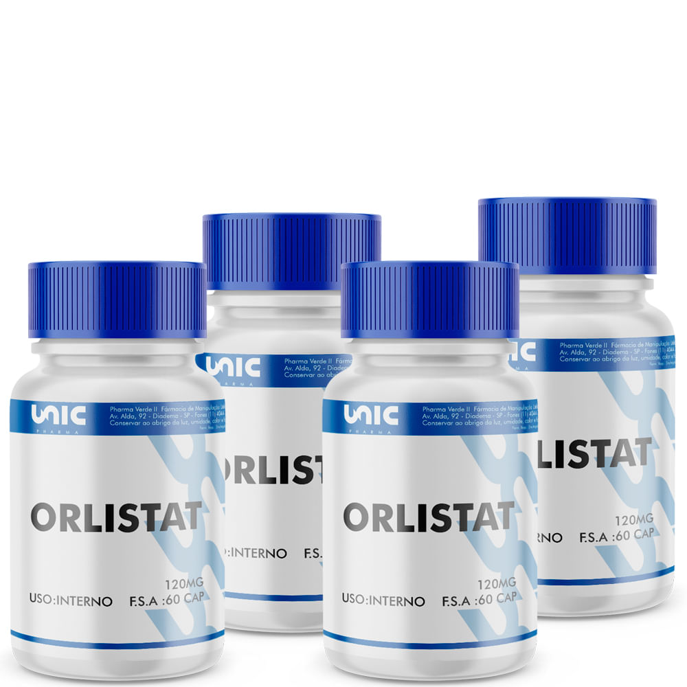 Kit 4 Potes orlistati 120 mg 60 capsulas
