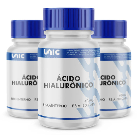 Kit 3 Ácido Hialurônico 40mg 30 Cáps