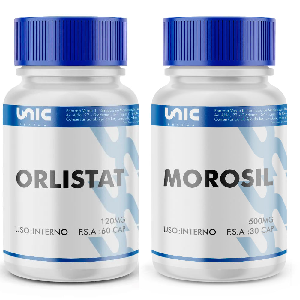 Kit Orlistat 120mg 60 Caps + Morosil 500mg 30 Caps