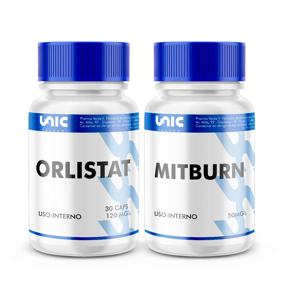 Orlistat 120Mg + Mitburn 50Mg -A Revolução Do Emagrecimento - 30Caps (Cada)