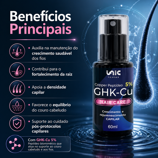 GHK-CU HairCare Copper Peptídeos 5% Capilar 60ml