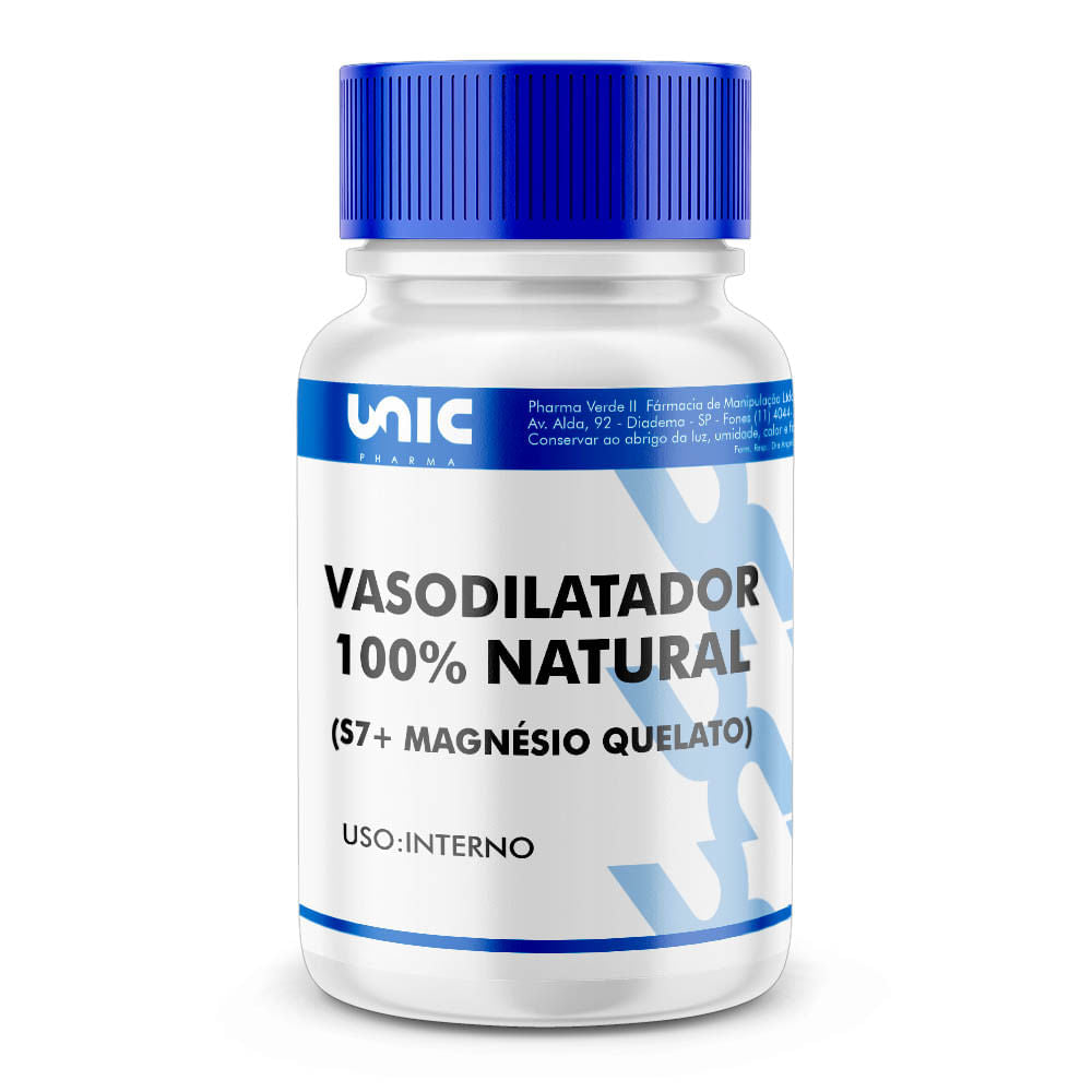 Vasodilatador 100% Natural (S7 + Magnésio Quelato) - 30caps