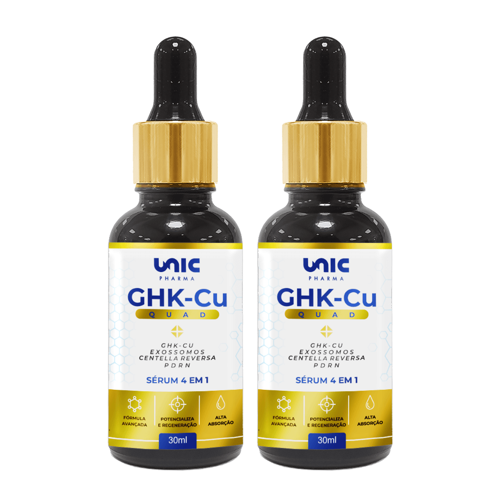 GHK-Cu Quad Sérum 4em1 30ml Kit com 2