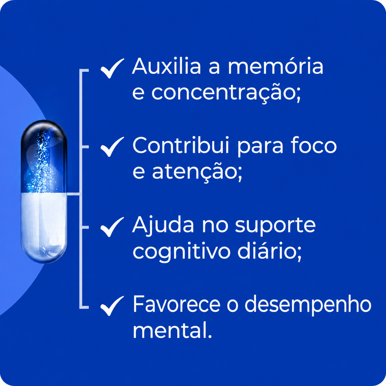 Pílula da Inteligência - Fórmula Completa com 3 Compostos