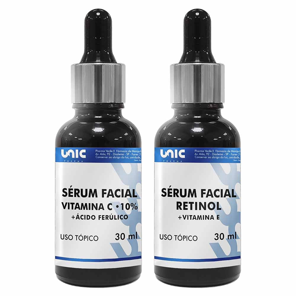 Kit Sérum Facial Vitamina C + Retinol