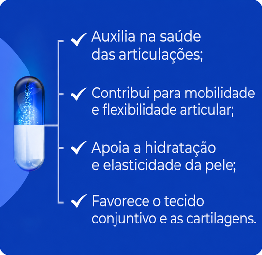 3 em 1: Uc II mais Ácido Hialurônico mais Colágeno hidrolisado - 30 doses