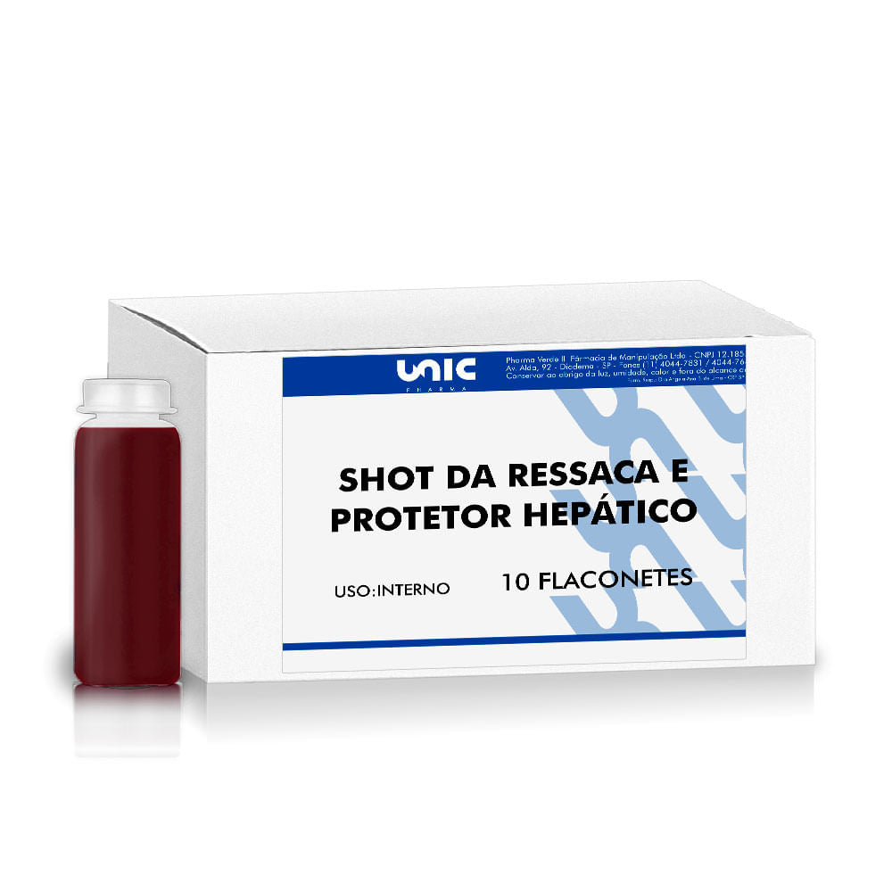 Shot Remédio Para Ressaca E Protetor Hepático - 10 Flaconetes