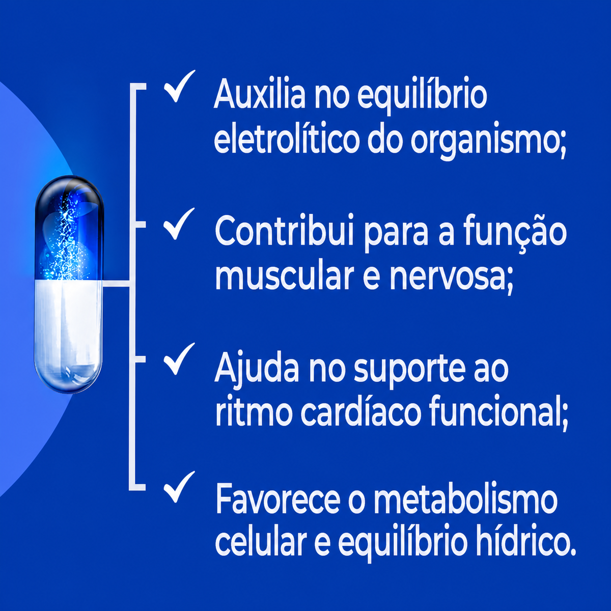 Potássio 99mg 100 cáps