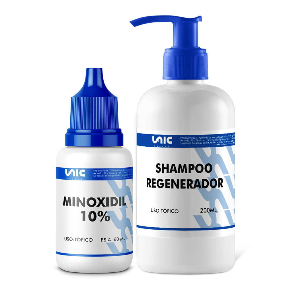 Minoxidil 10% 60ml + Shampoo Regenerador 200ml