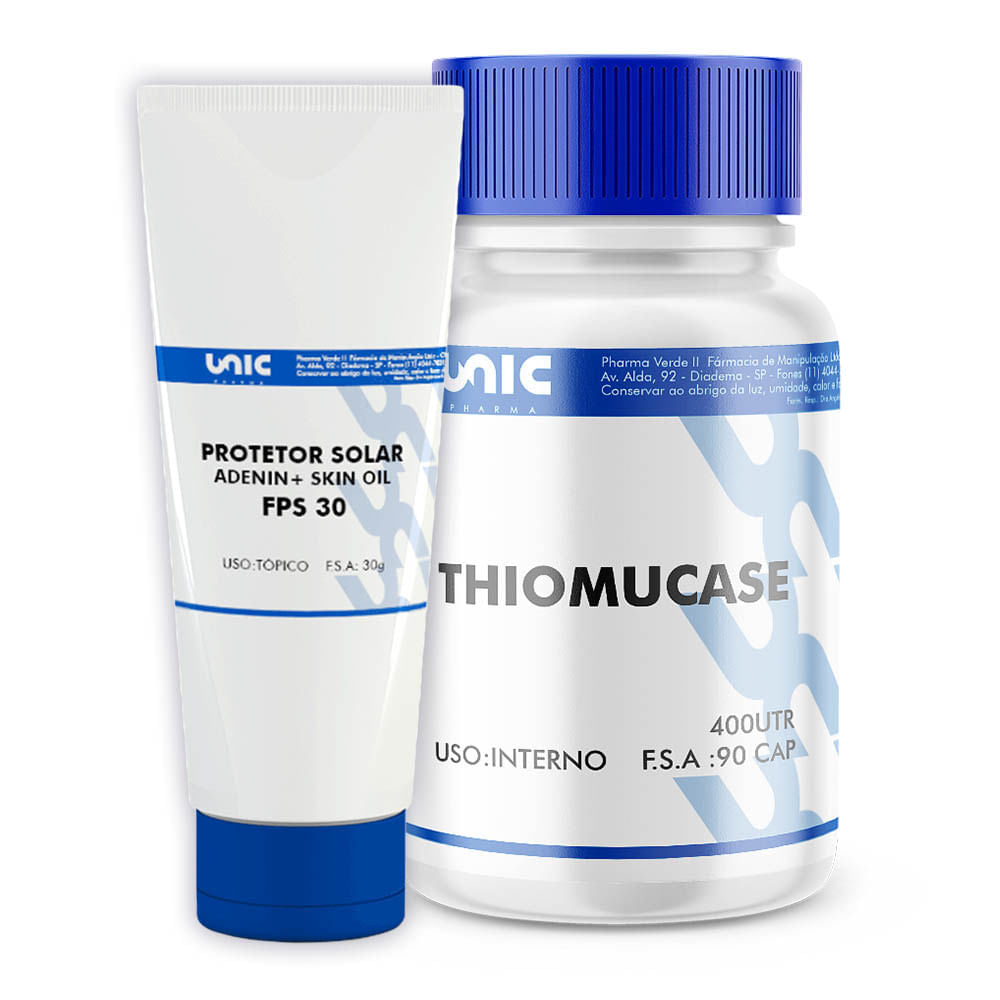 Kit Protetor Solar + Thiomucase 400Utr Anti- Celulite - 90 Capsulas