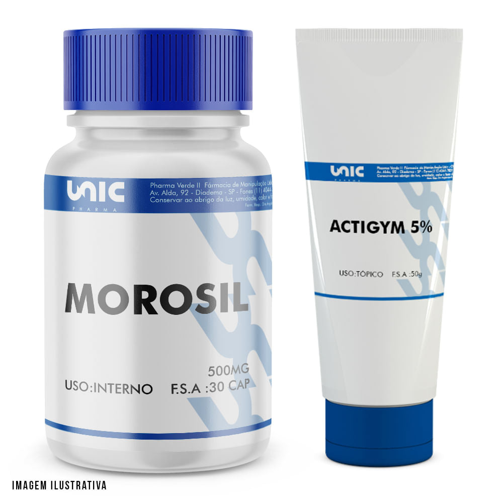 Morosil 30 Cáps + Actigym 50g com selo de autenticidade