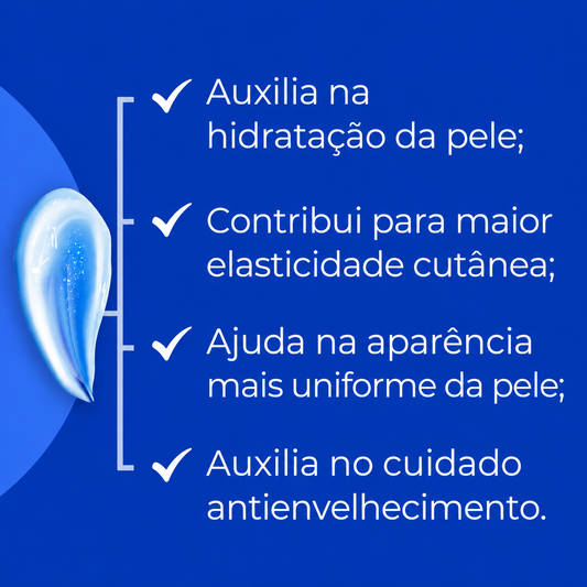 Creme Anti idade com Ácido Hialurônico + Colágeno + Argireline 30g