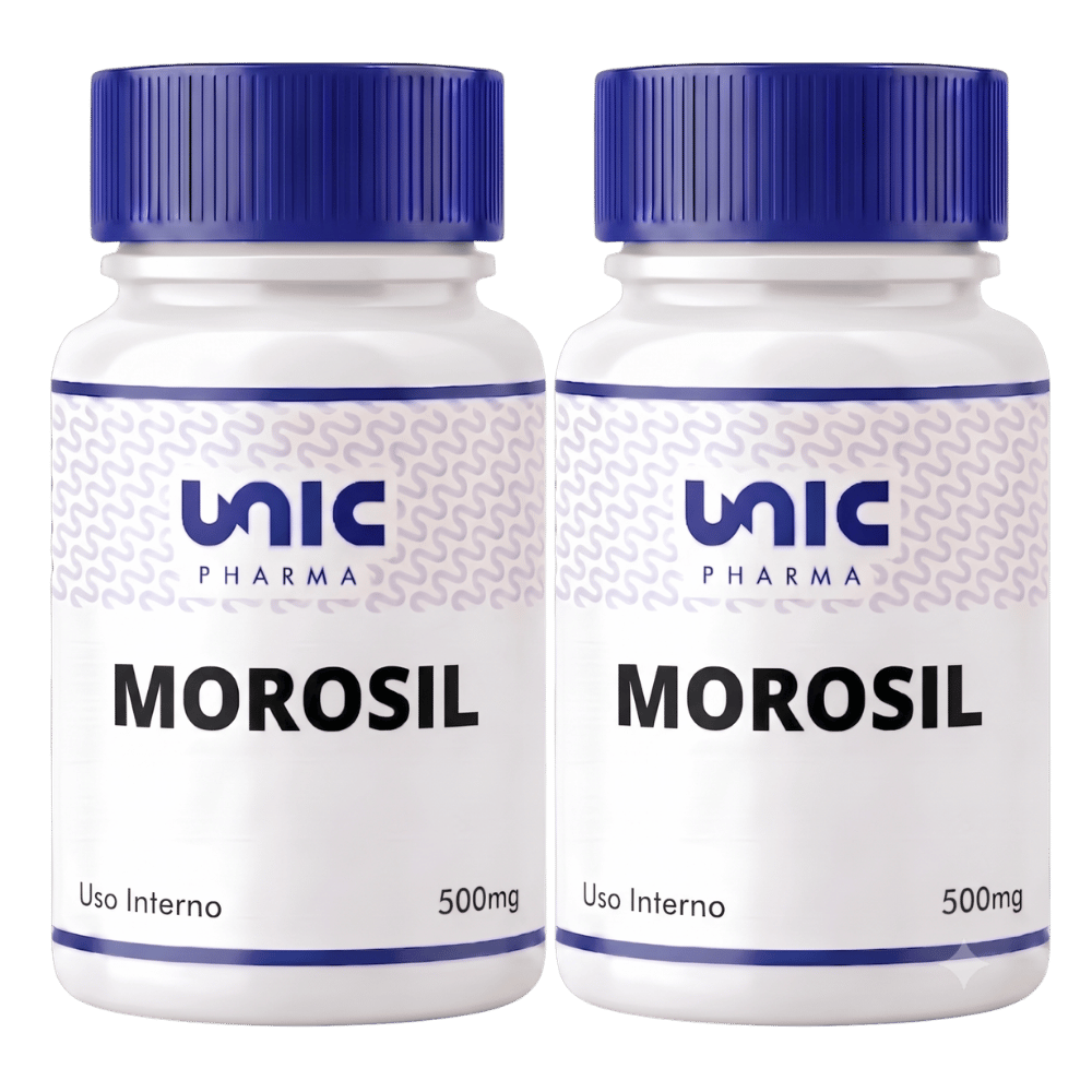 Kit 2 frascos de Morosil 500mg 30 Cáps com selo de autenticidade