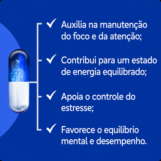 Teanina + Cafeína + Rhodiola Rosea - 60 Doses