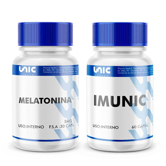 Kit Melatonina  30 Cápsulas 5Mg + Imunic Multivitaminico - 60 Cápsulas