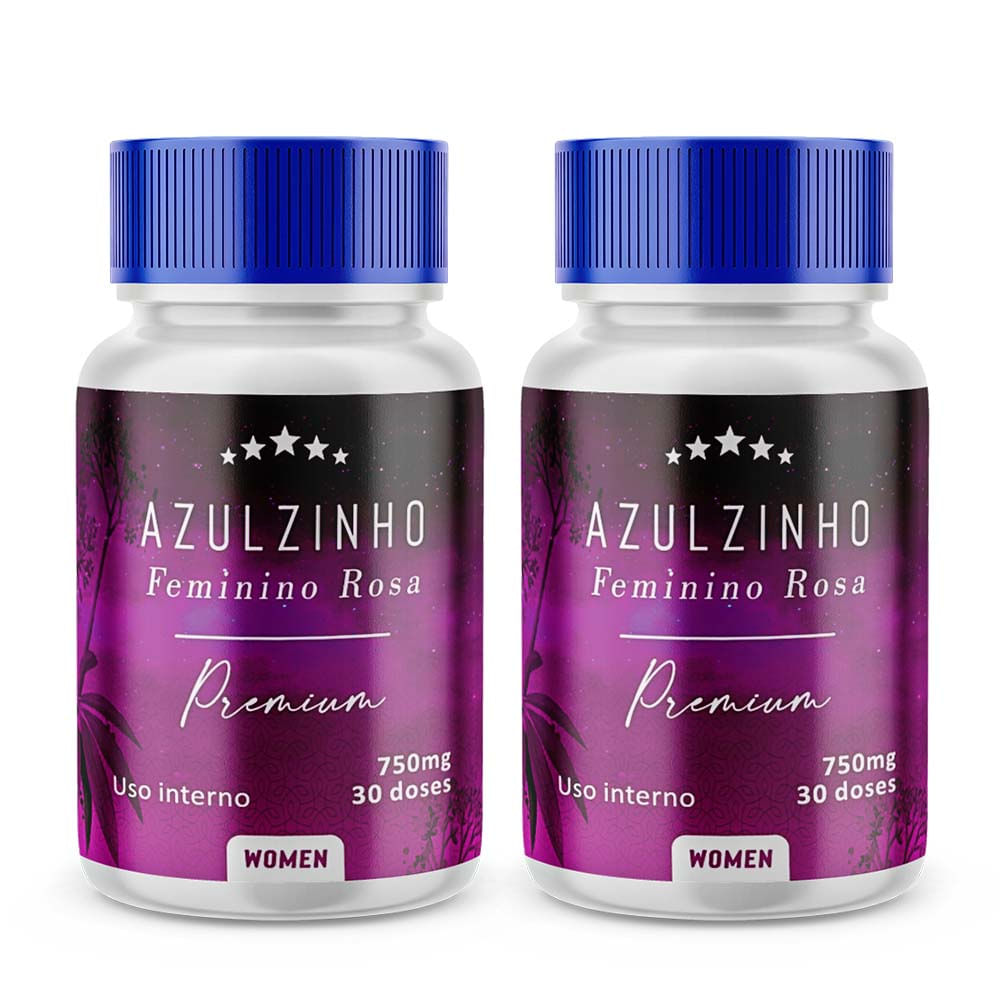 Kit 2 Frascos Azulzinho Rosa Feminino- 30 Cápsulas (Cada)
