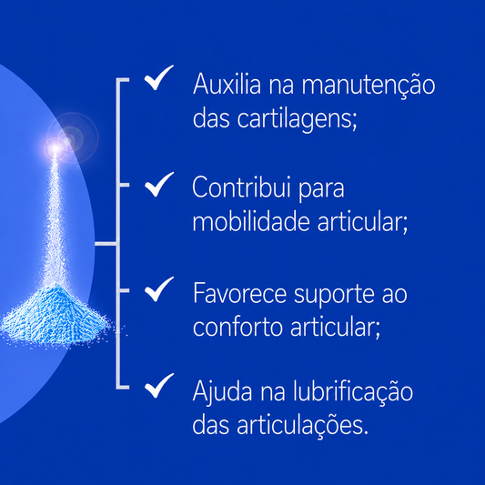 Glucosamina e Condroitina - 30 Sachês Sabor Laranja