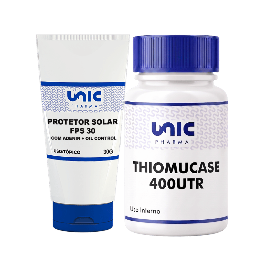 Kit Protetor Solar + Thiomucase 400Utr Anti- Celulite - 90 Capsulas