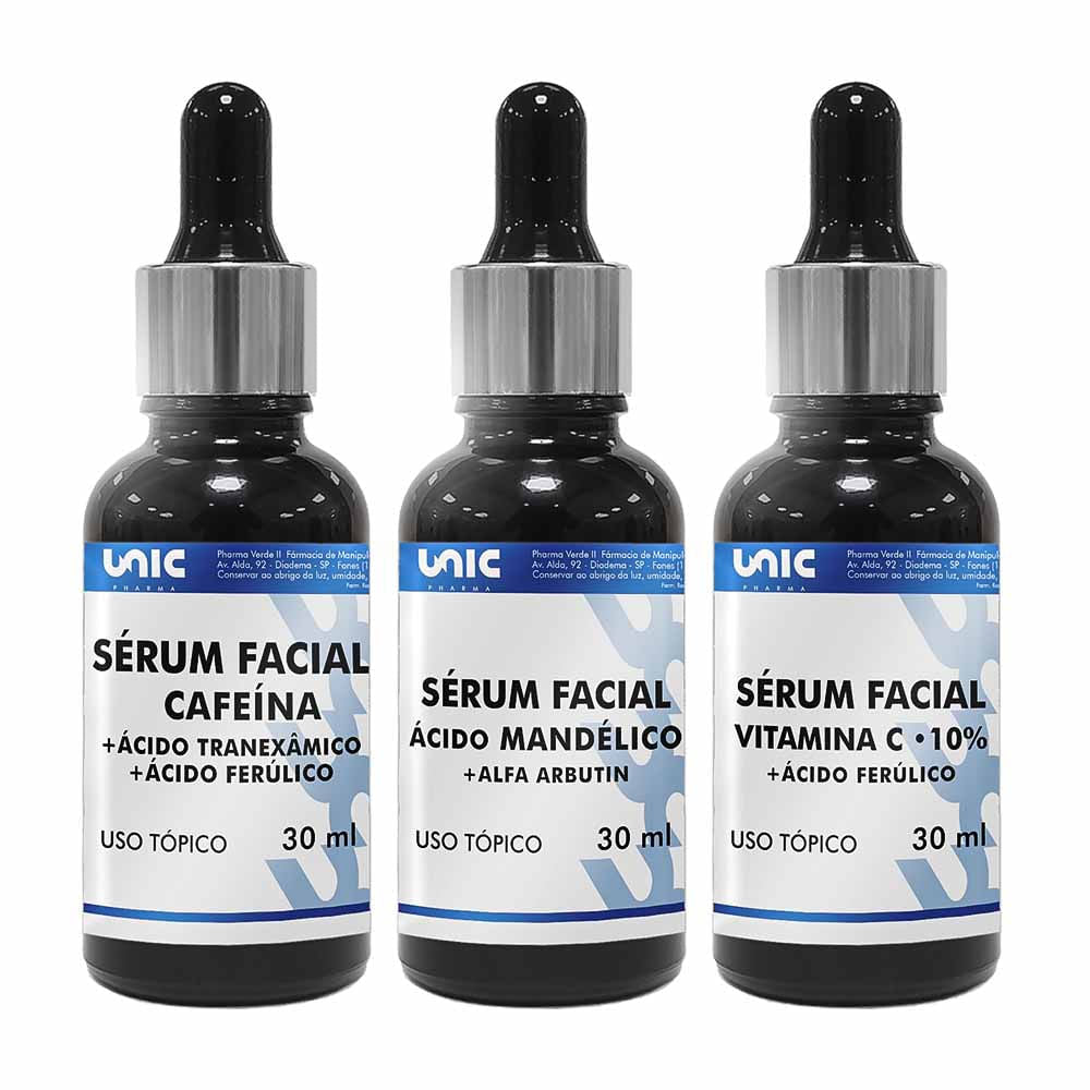 Kit Sérum facial trio anti-olheiras com Vit C