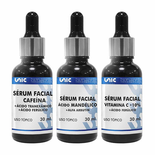 Kit Sérum facial trio anti-olheiras com Vit C