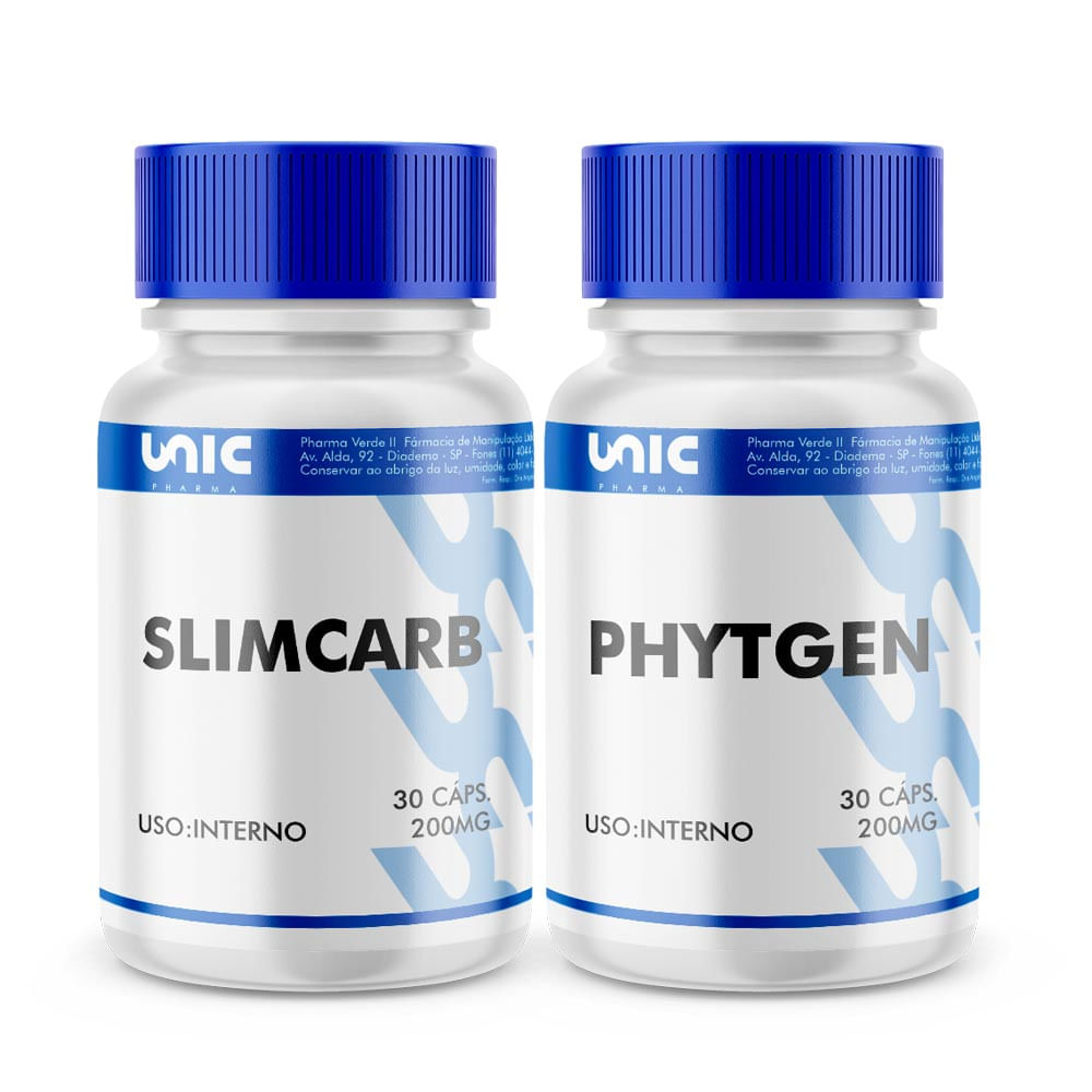Kit-SlimCarb 200mg + Phytgen200mg 30 Caps cada