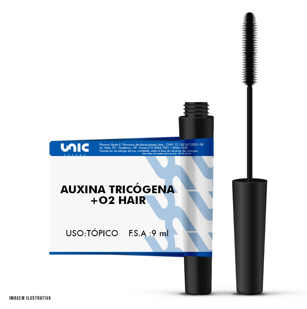 Auxina Tricógena + O2 Hair sobrancelhas brilhantes e sem falhas
