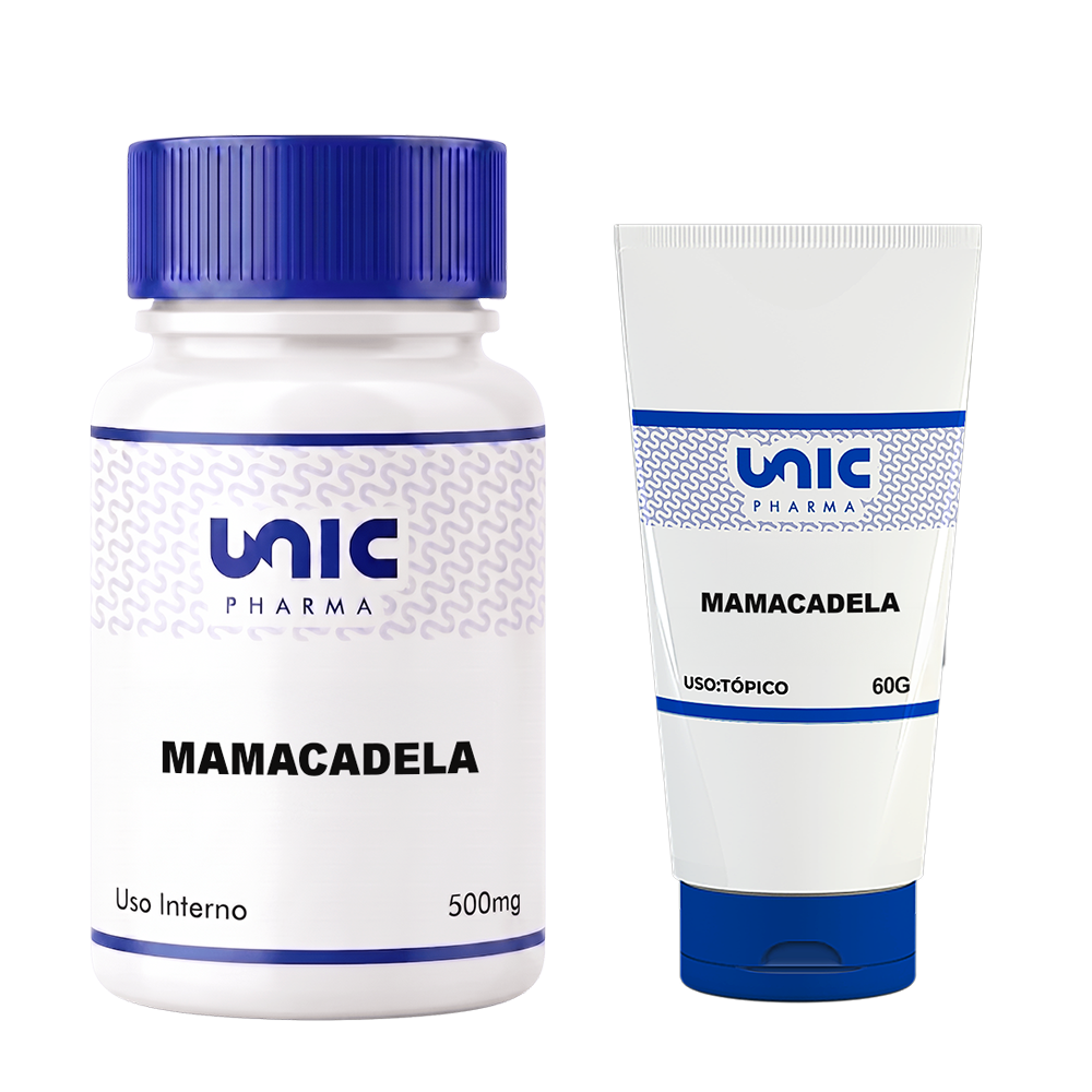 Kit Mamacadela 500mg 60 Caps + Pomada De Mamacadela Para Vitiligo 20% 60g