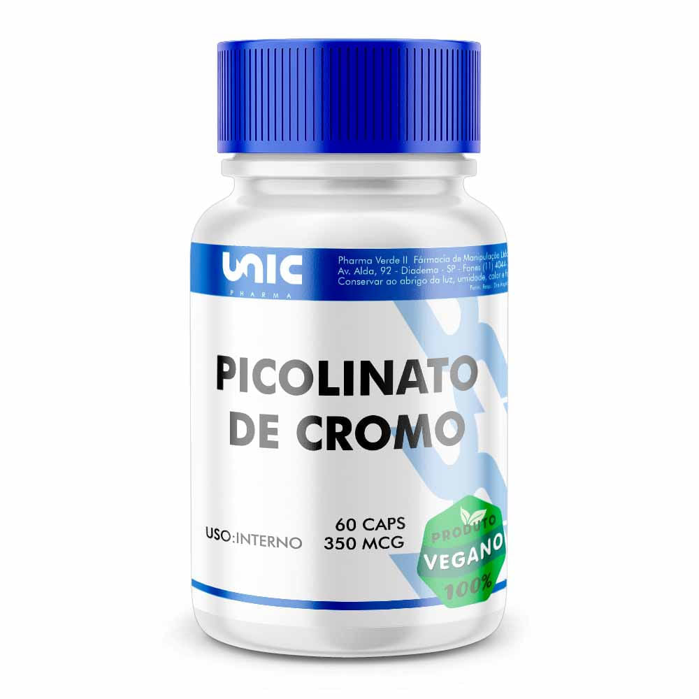 Picolinato de Cromo 350mcg 60 Cápsulas Vegan