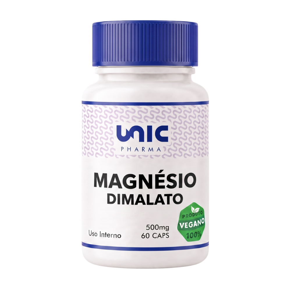 Magnésio dimalato 500mg 60 Cápsulas Vegan