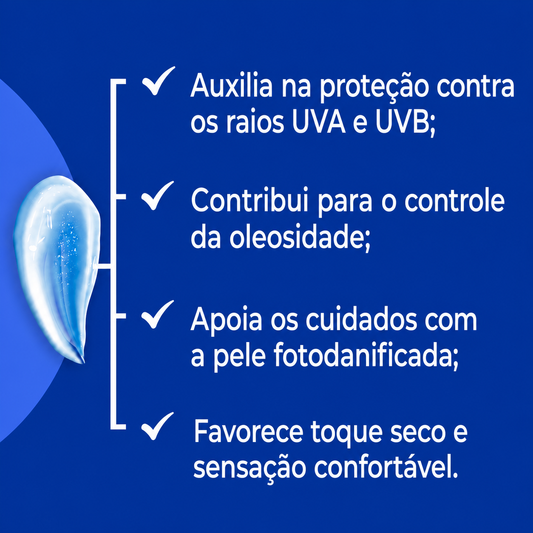 Protetor solar FPS 30 com Adenin 0,1%+ Skin Oil Control 3% 30g