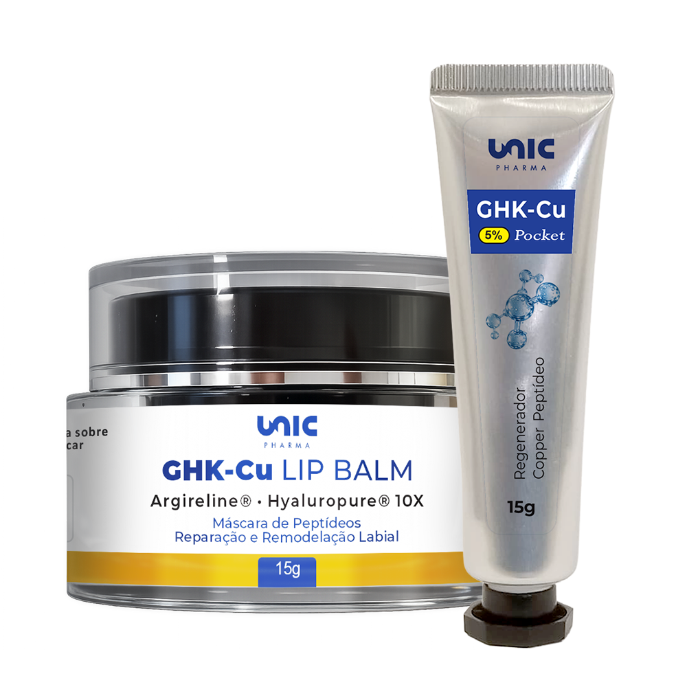 Kit GHK-Cu Lip Balm e Creme GHK-Cu Pocket
