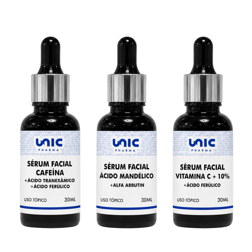 Kit Sérum facial trio anti-olheiras com Vit C