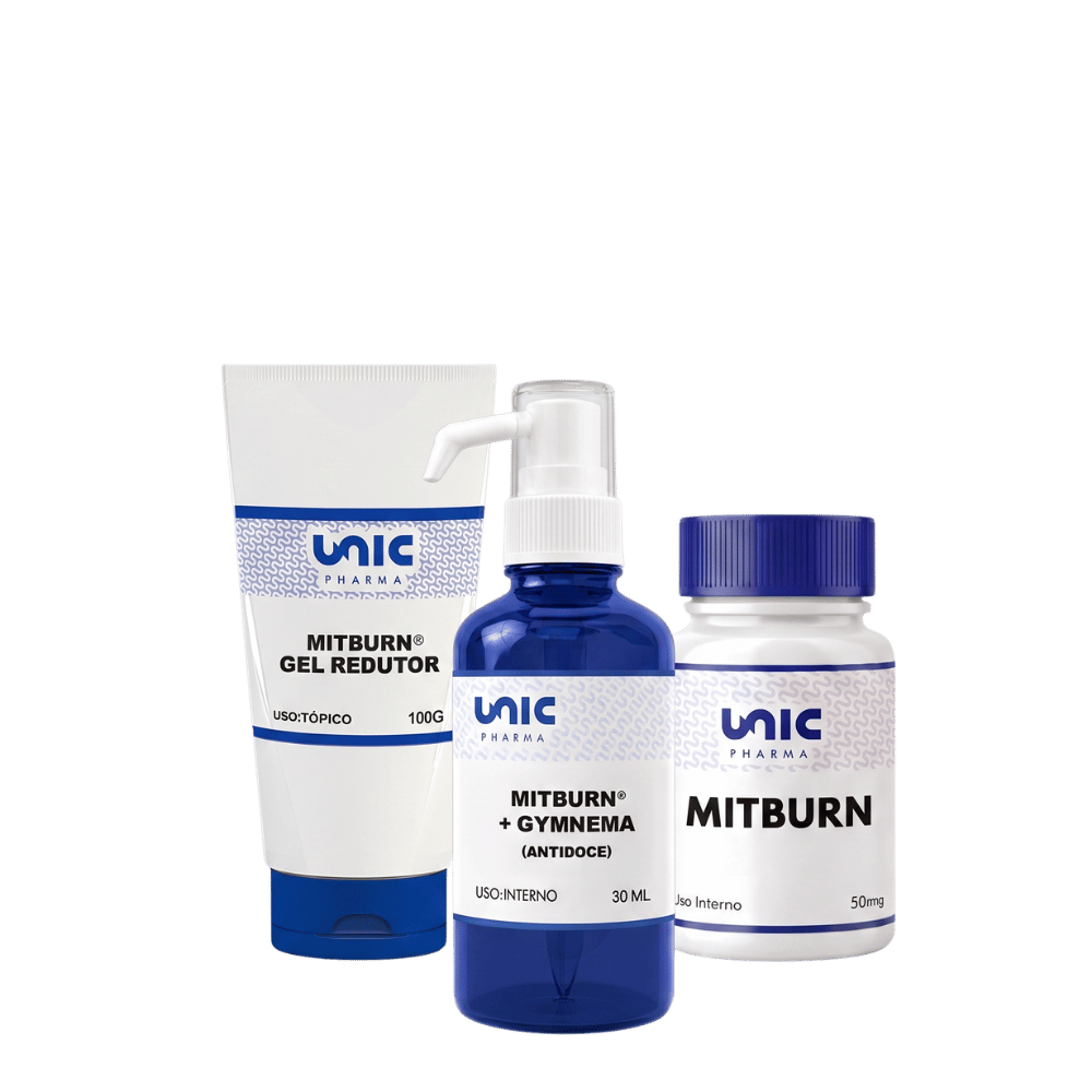 Kit completo redutor  de medidas Mitburn - 30 Cáps + Gel 100g+Spray 30ml