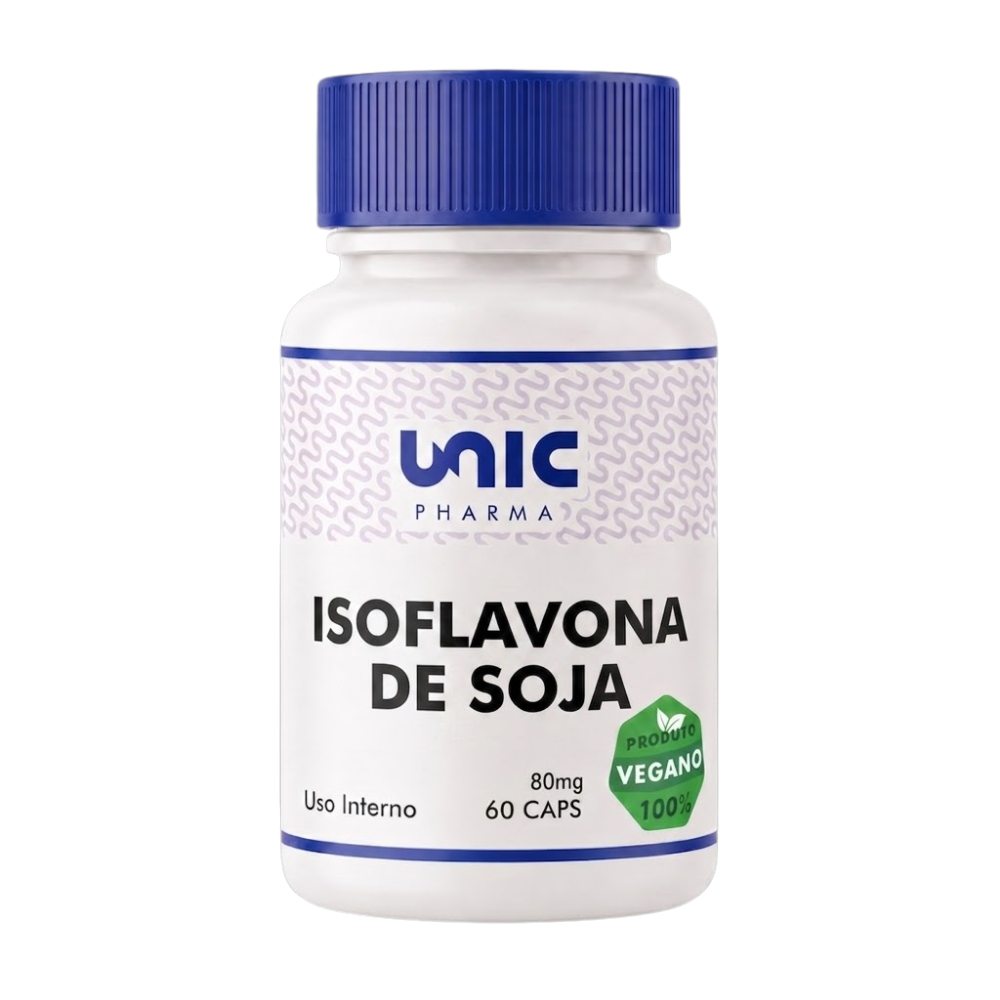 Isoflavona de soja 80mg 60 Cápsulas Vegan