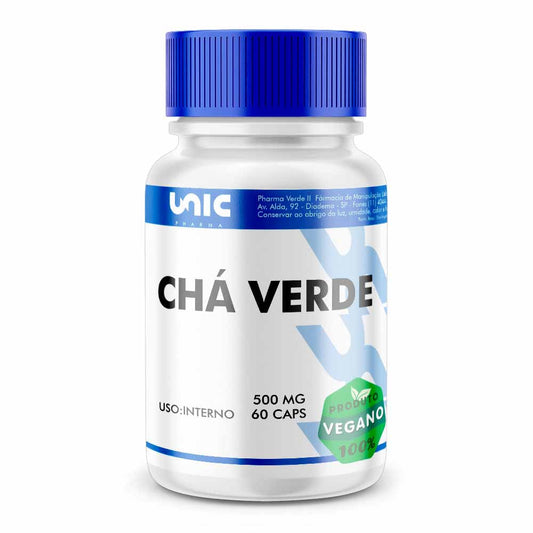 Chá Verde (Green Tea) 500mg 60 Cápsulas Vegan