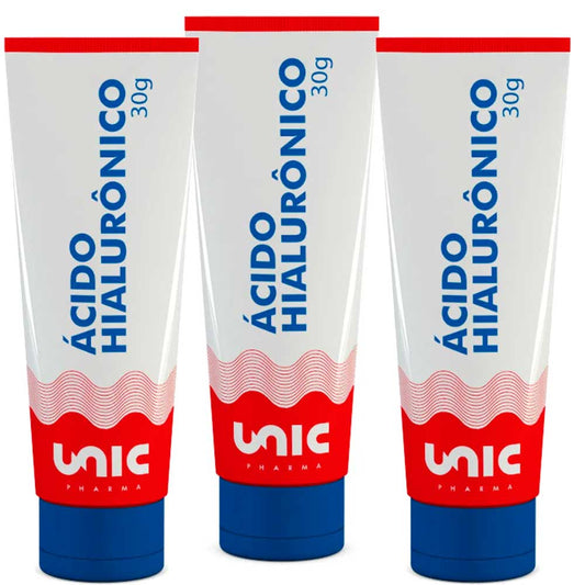 kit 3 unidades Ácido hialurônico 1% gel creme 30g