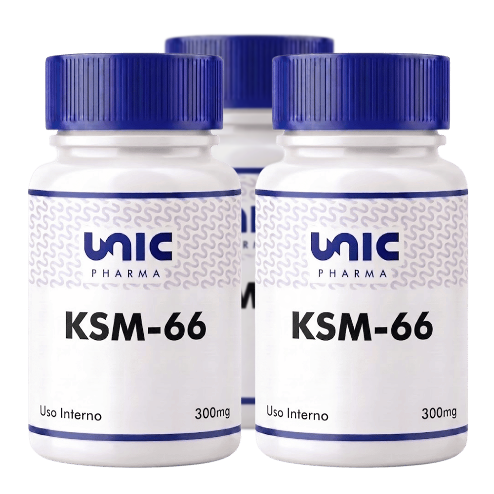 KSM-66 300mg kit com 3 potes de 60 caps