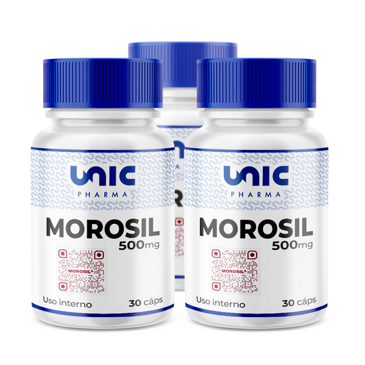 Kit 3 frascos de Morosil 500mg 30 Cáps com selo de autenticidade